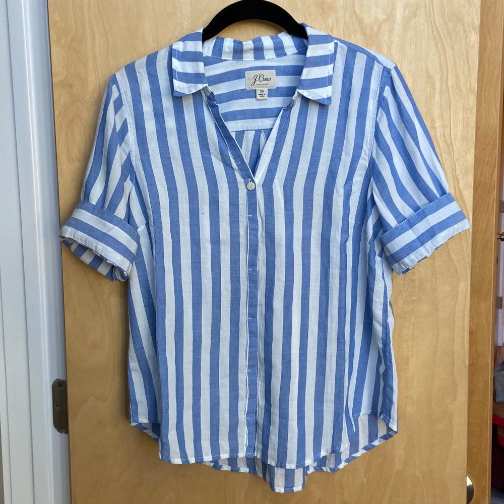 J Crew Striped Button Down